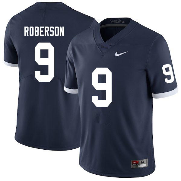 Men #9 Ta'Quan Roberson Penn State Nittany Lions College Throwback Football Jerseys Sale-Navy